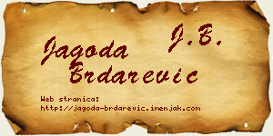 Jagoda Brdarević vizit kartica